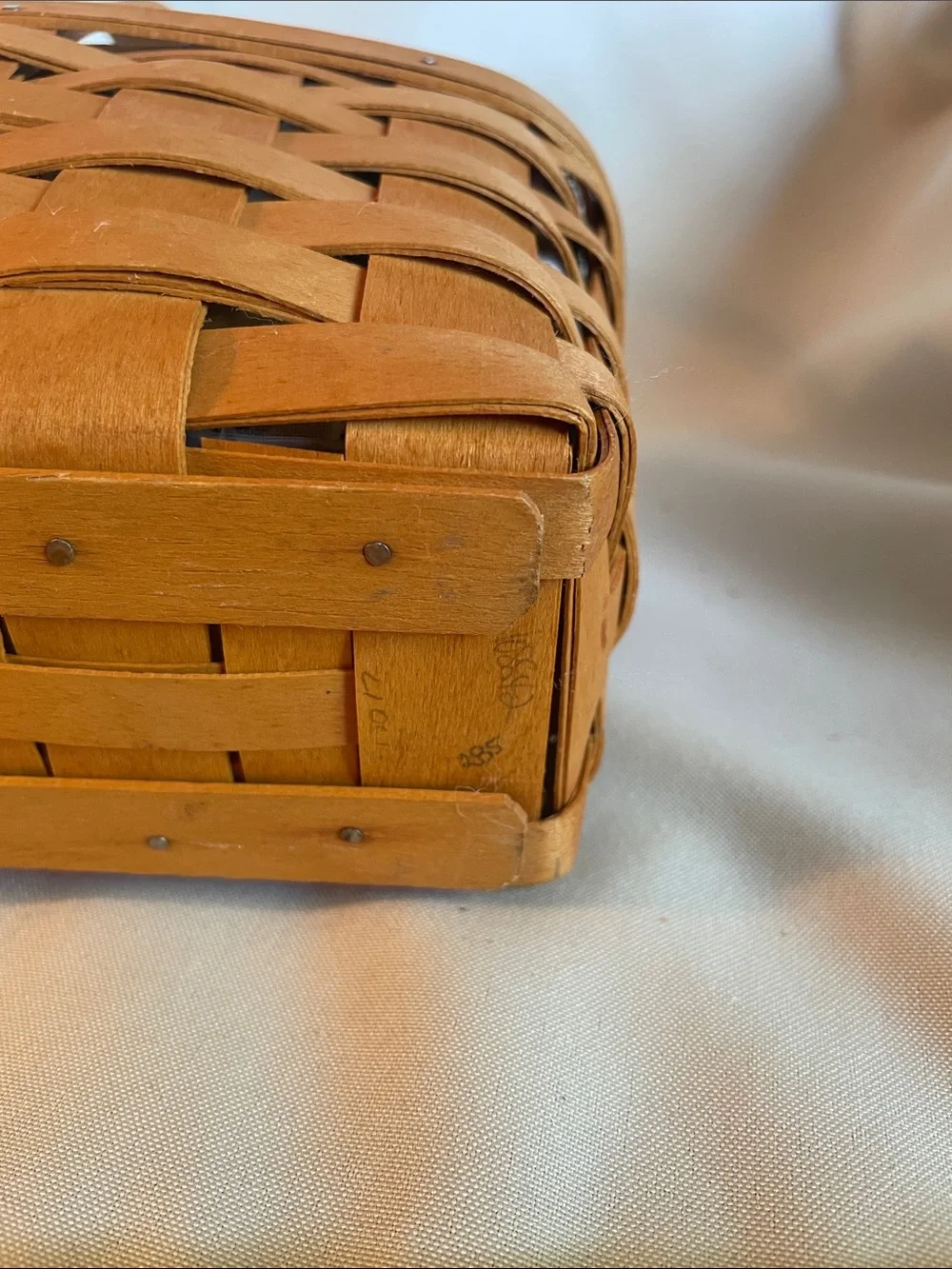Longaberger candle basket with liner and protector